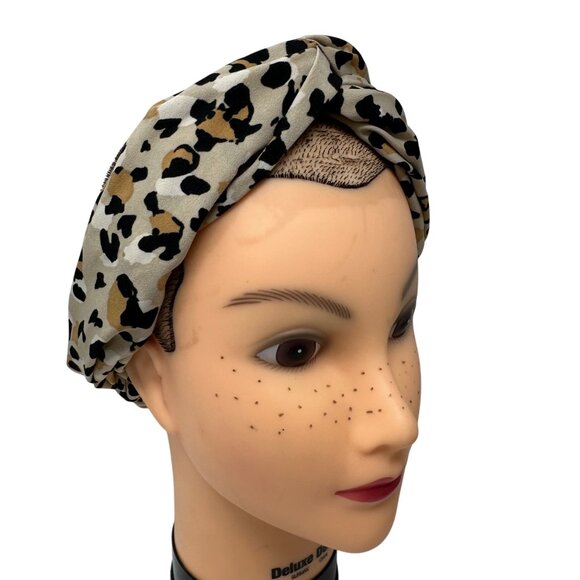 Anthropologie Headband Headscarf Turban Twist Stretchy Boho Glam Animal Print - Picture 1 of 6